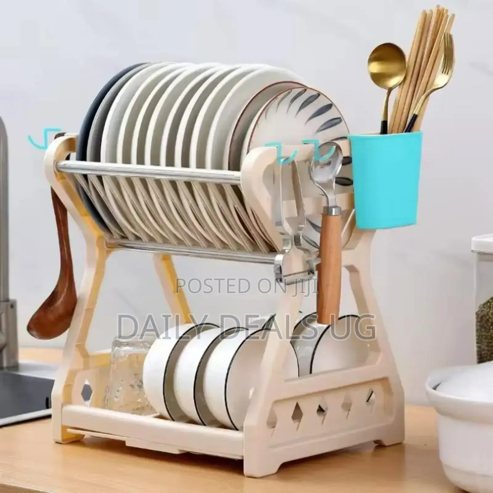 Stainless Adjustable 2 Layer Dish Rack