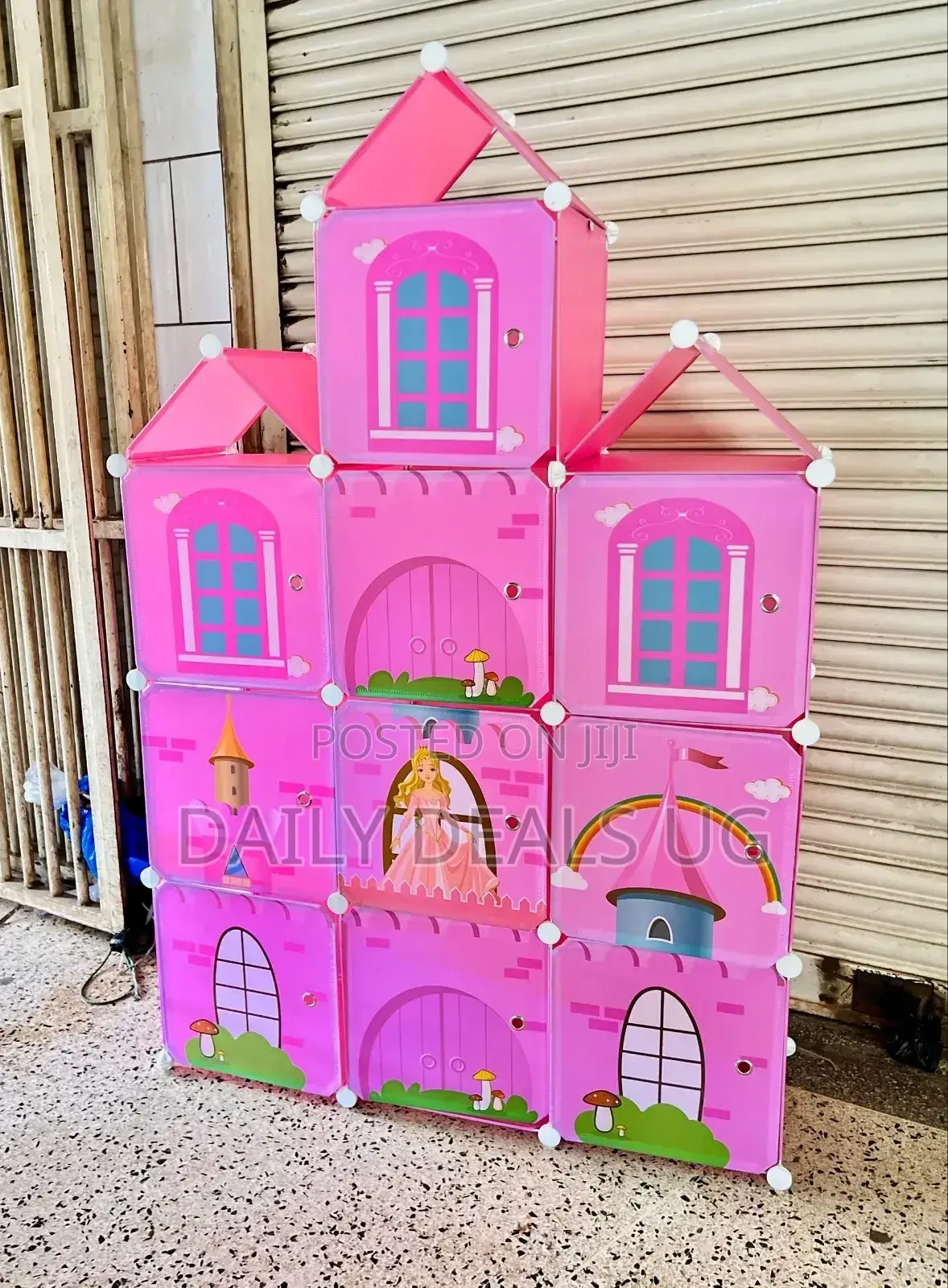 Kids Plastic Wardrobe With 3 Columns