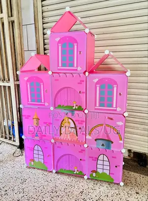 Kids Plastic Wardrobe With 3 Columns
