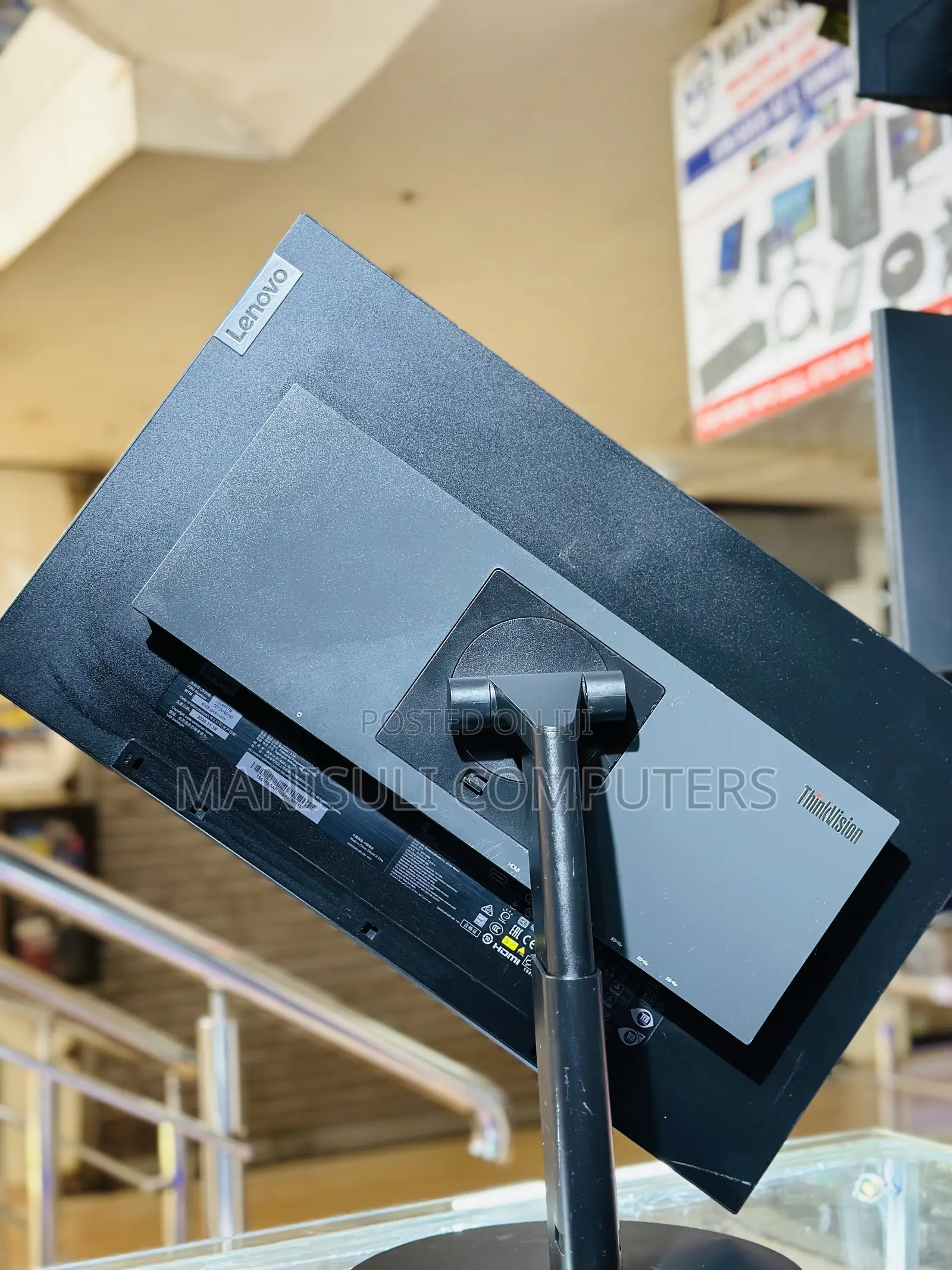 Monitor Lenovo 24 Inch Screen Ips Display HDMI DP DIV