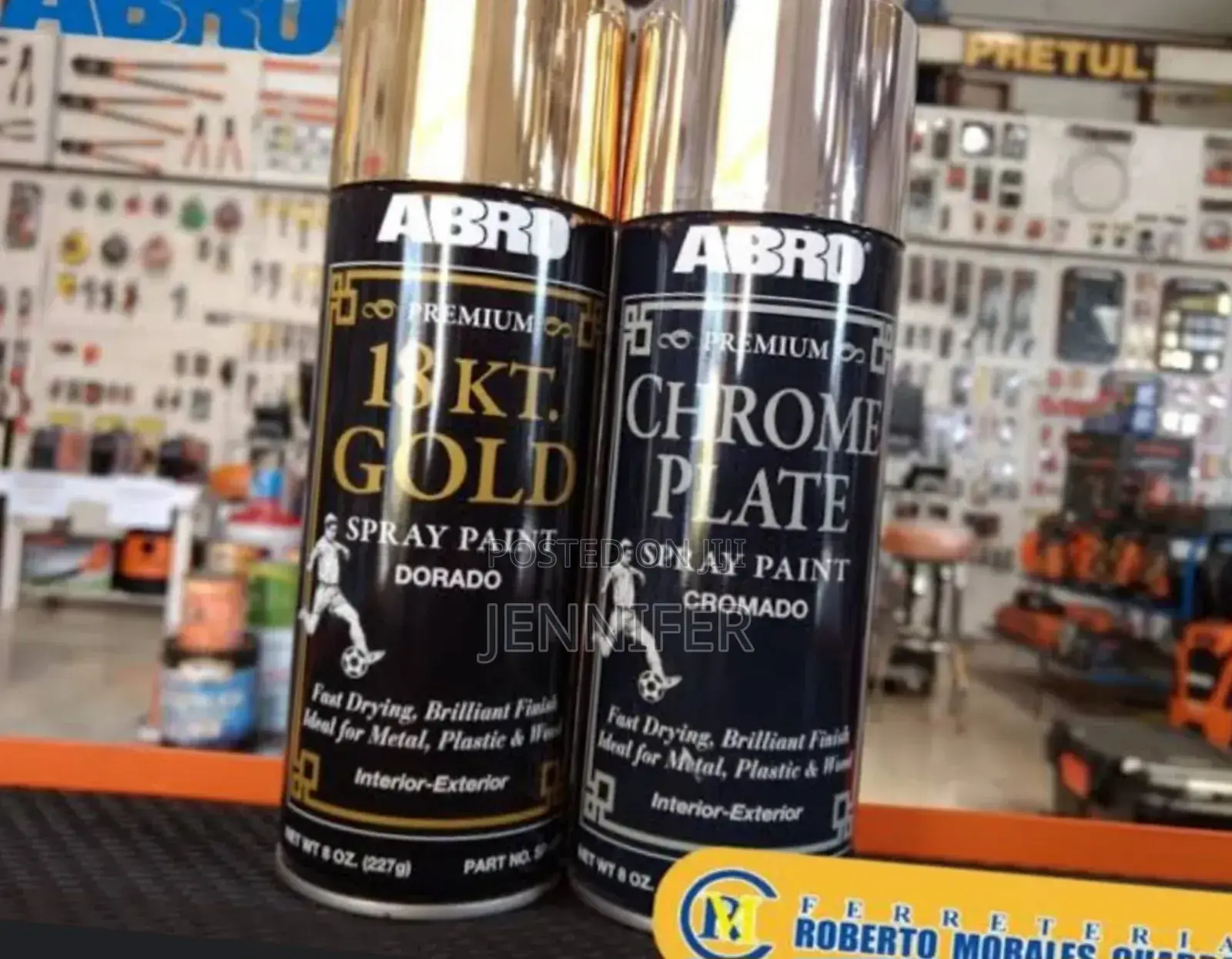 Abro Premium Gold Spray Can Paint