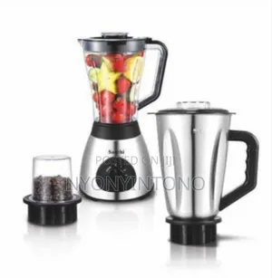 Saachi 3 in 1 Blender With Plastic and Stainless Steel Jug