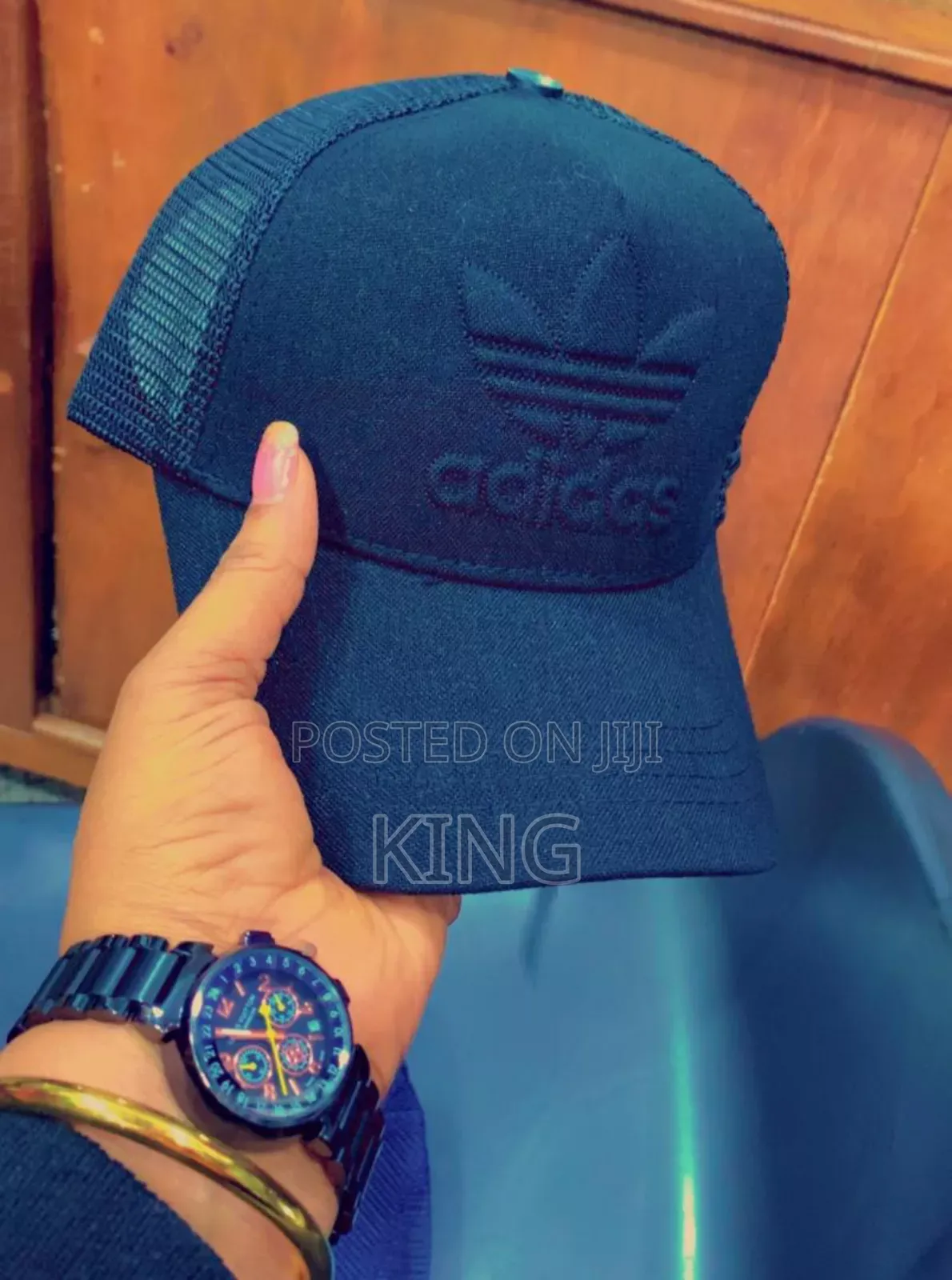 Blue Adidas Trucker Caps