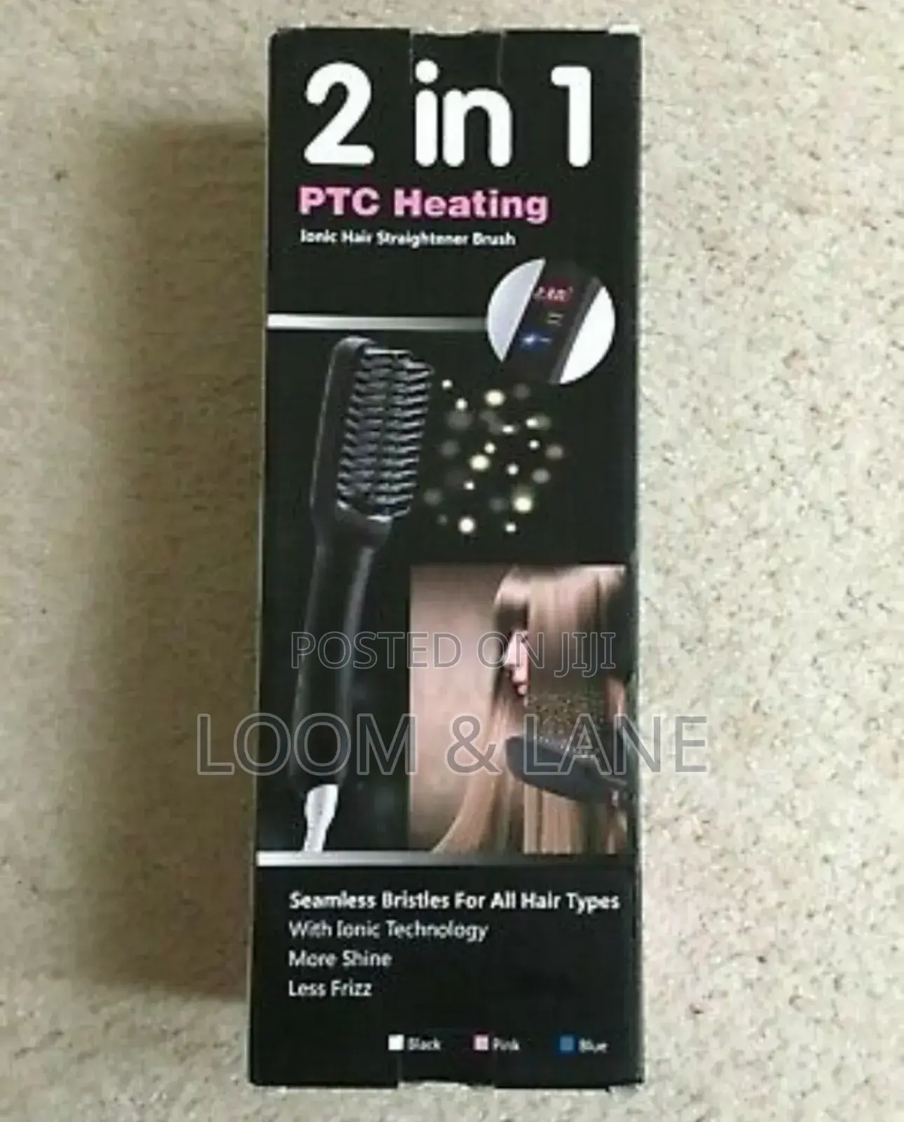 2-in-1 Ionic Hair Straightener Brush