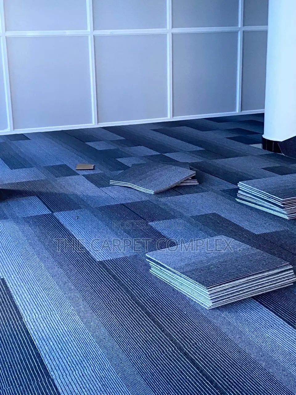 PVC Woolen Tile Carpets Square Meter