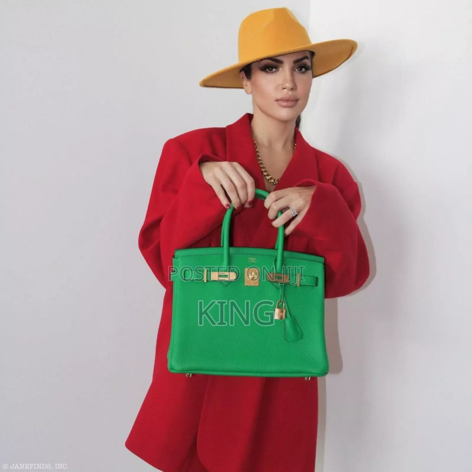 Green Kelly Noir Handbag