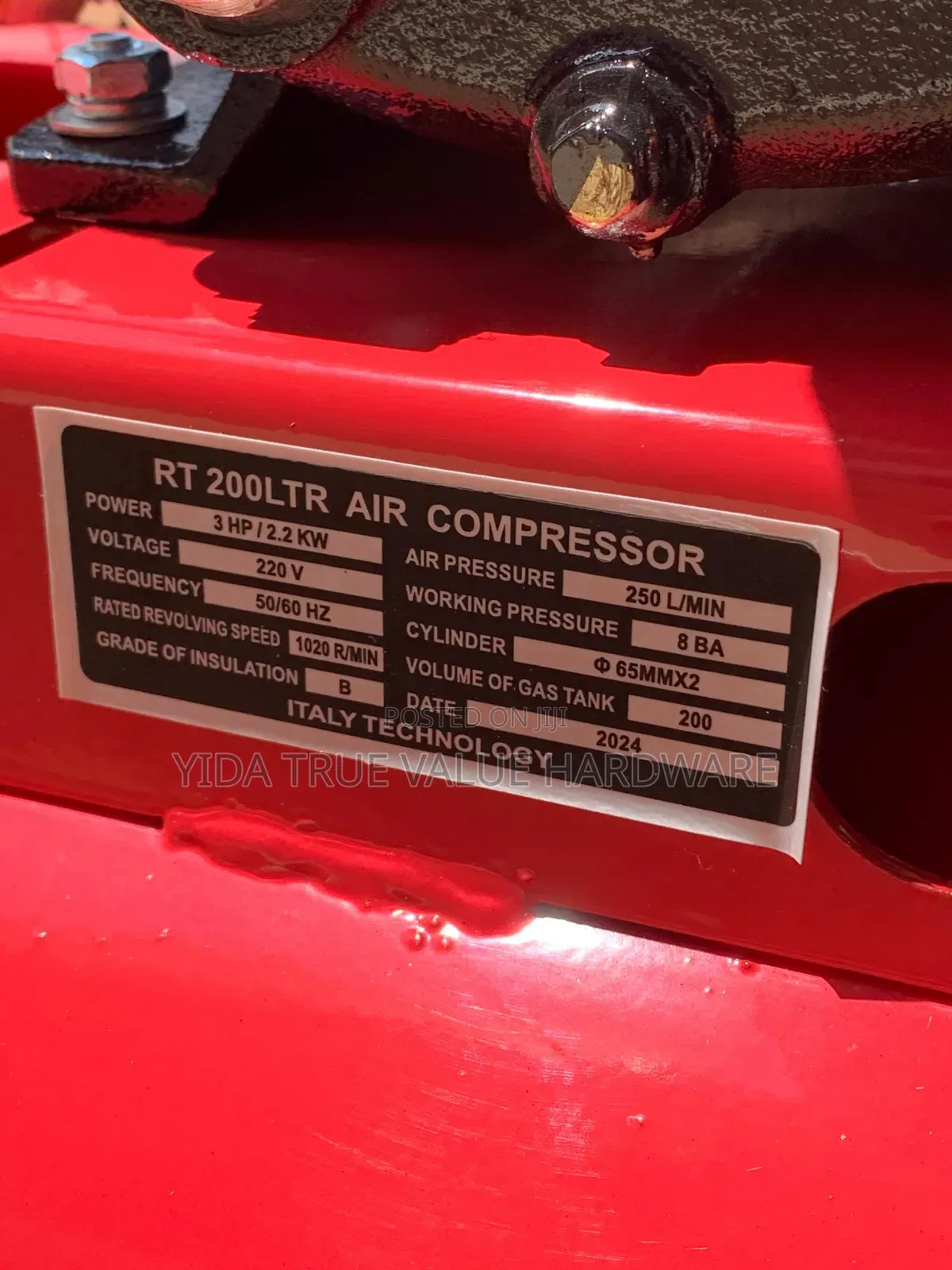 Air Compressor 200 Litres Italy Brand Double Function