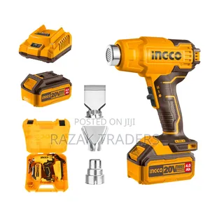 INGCO Cordlesss Heat Gun With 3 PCS Nozzles, With 4.0 Ah