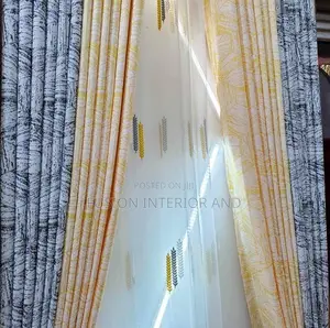 Mix and Match Hexagon Grey and Cream Yellow Curtains