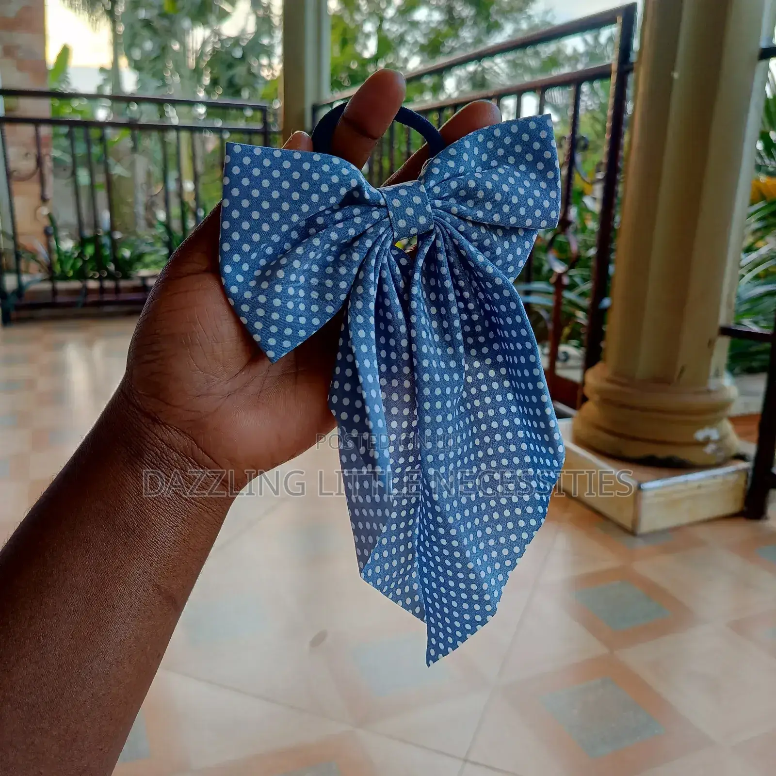 Polka Dot Puff Holder for Ladies