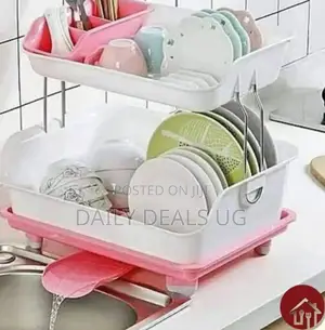 Plastic 2 Layer Dish Rack Organizer