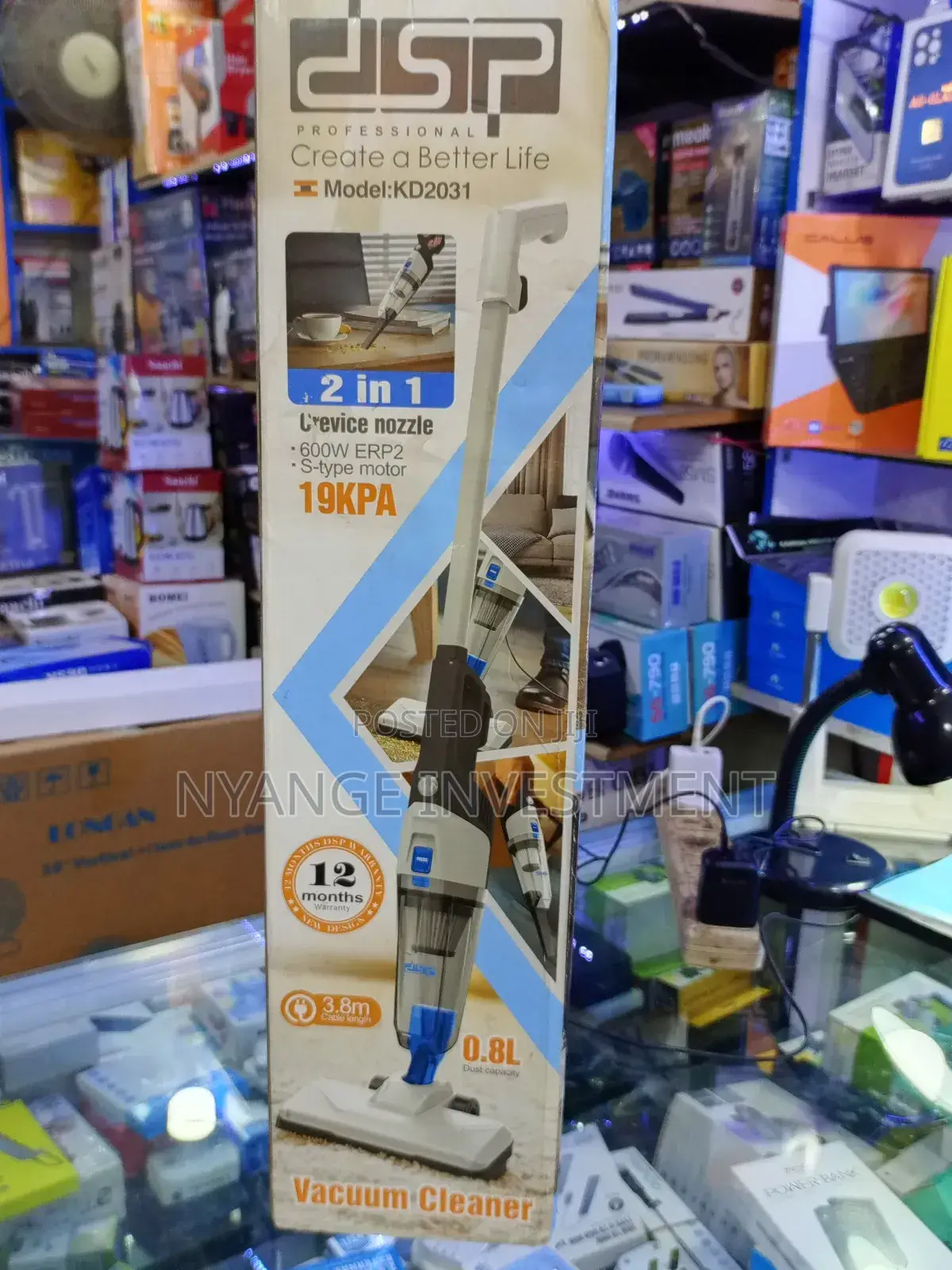 2in1 Vacuum Cleaner With Crevice Nozzle