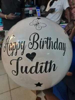 Happy Birthdays Balloons Caligraphy Black Design
