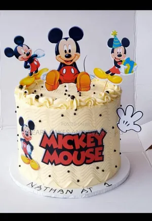Children Cakes Mickey Mouse Cream Birthday Cakes Child
