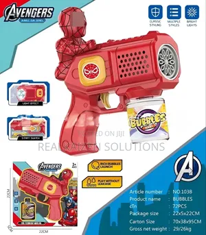 Avengers Spiderman Automatic Battery Powered Bubble Gun