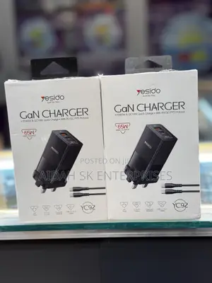 YESIDO YC92 USB-A + Type-C Dual Port 65W Fast Charging