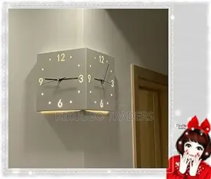 Folding Wall Corner Clock, Digital Sensor Luminous Double