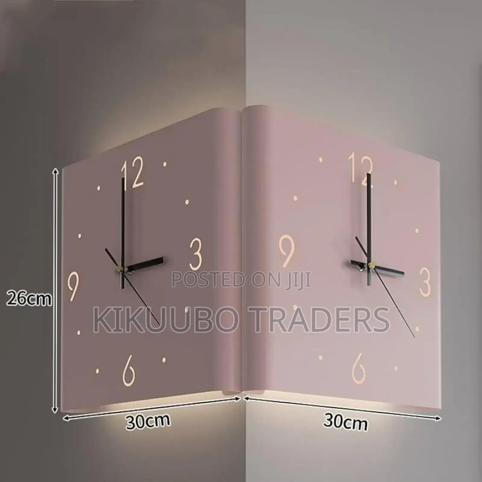 Double Sided Wall Corner Clock