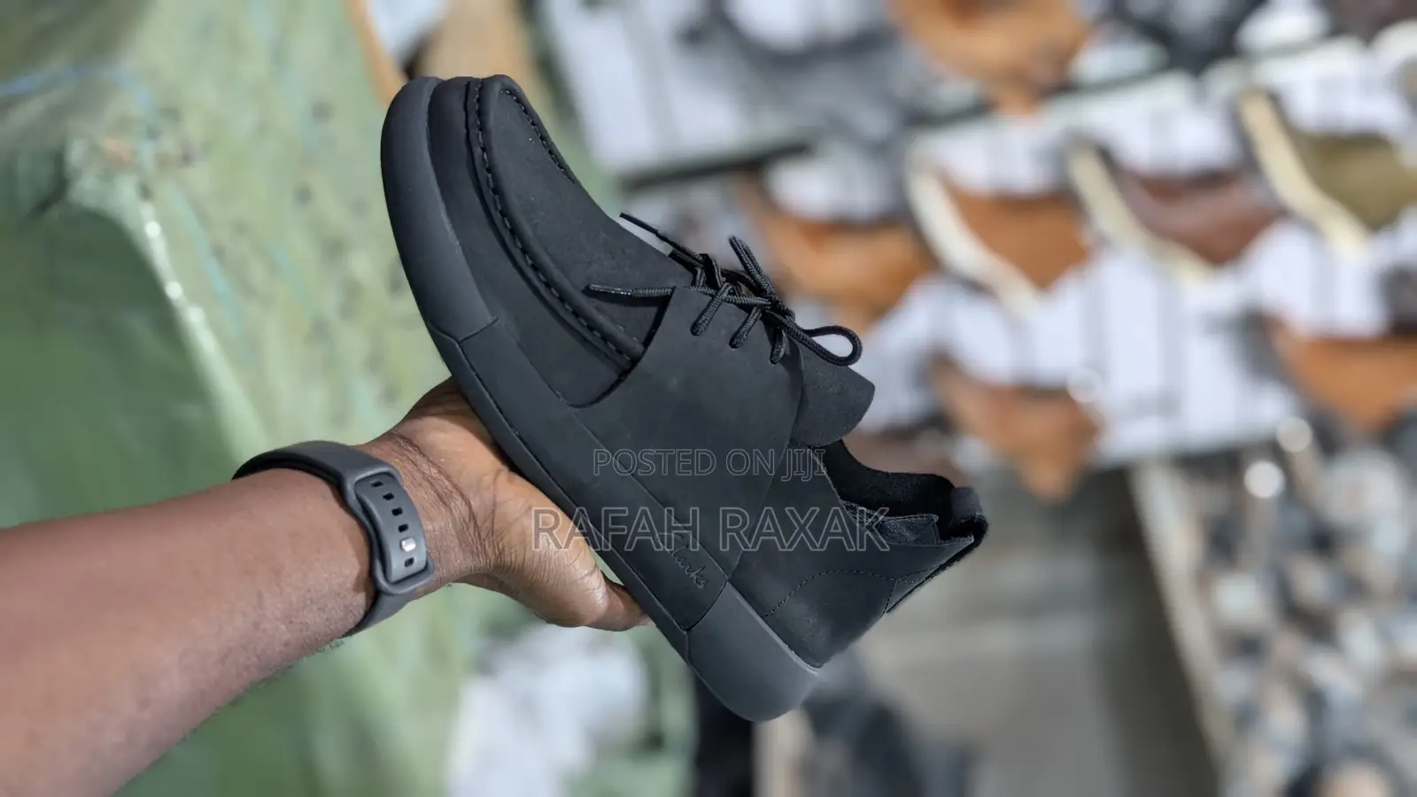Original Black Clarks Casual Premium Leather Shoes