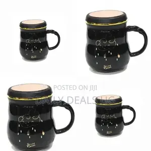 Black Mug Cup With Cover