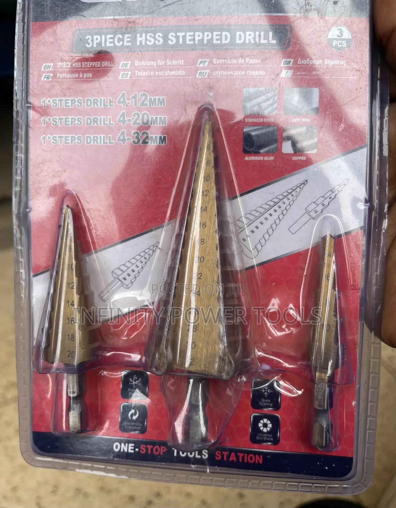 3pc HSS Stepped Drill
