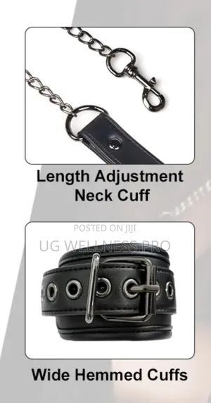 Bondage Neck to Wrist Restraints Leather Kits Couple Toys