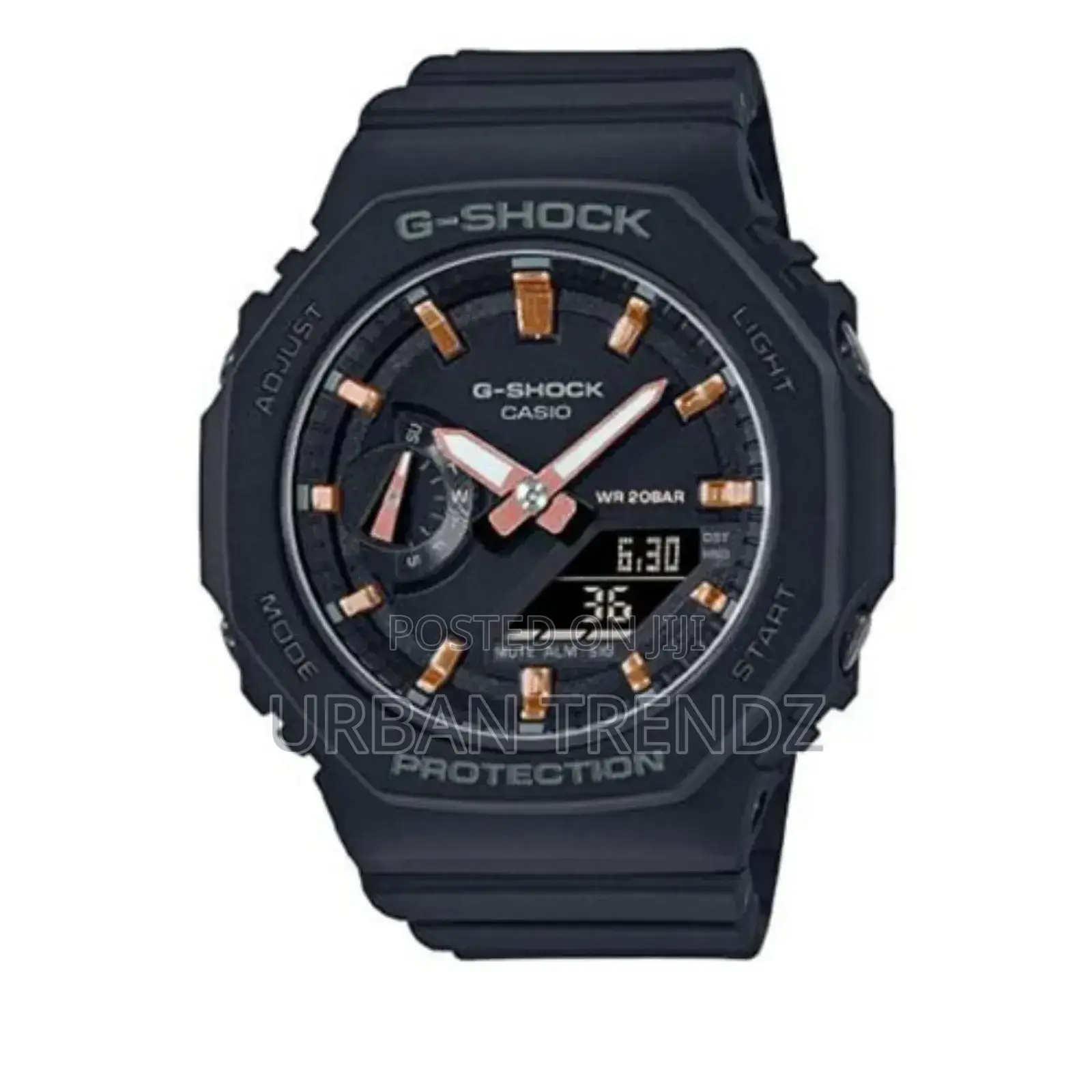 G-Shock Unisex Quartz Watch, Analog-Digital Display-Black
