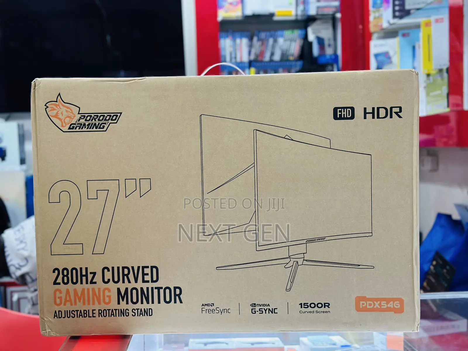 Porodo Gamingmt9800 Solution FHD/280hzwith RGB Light - Black