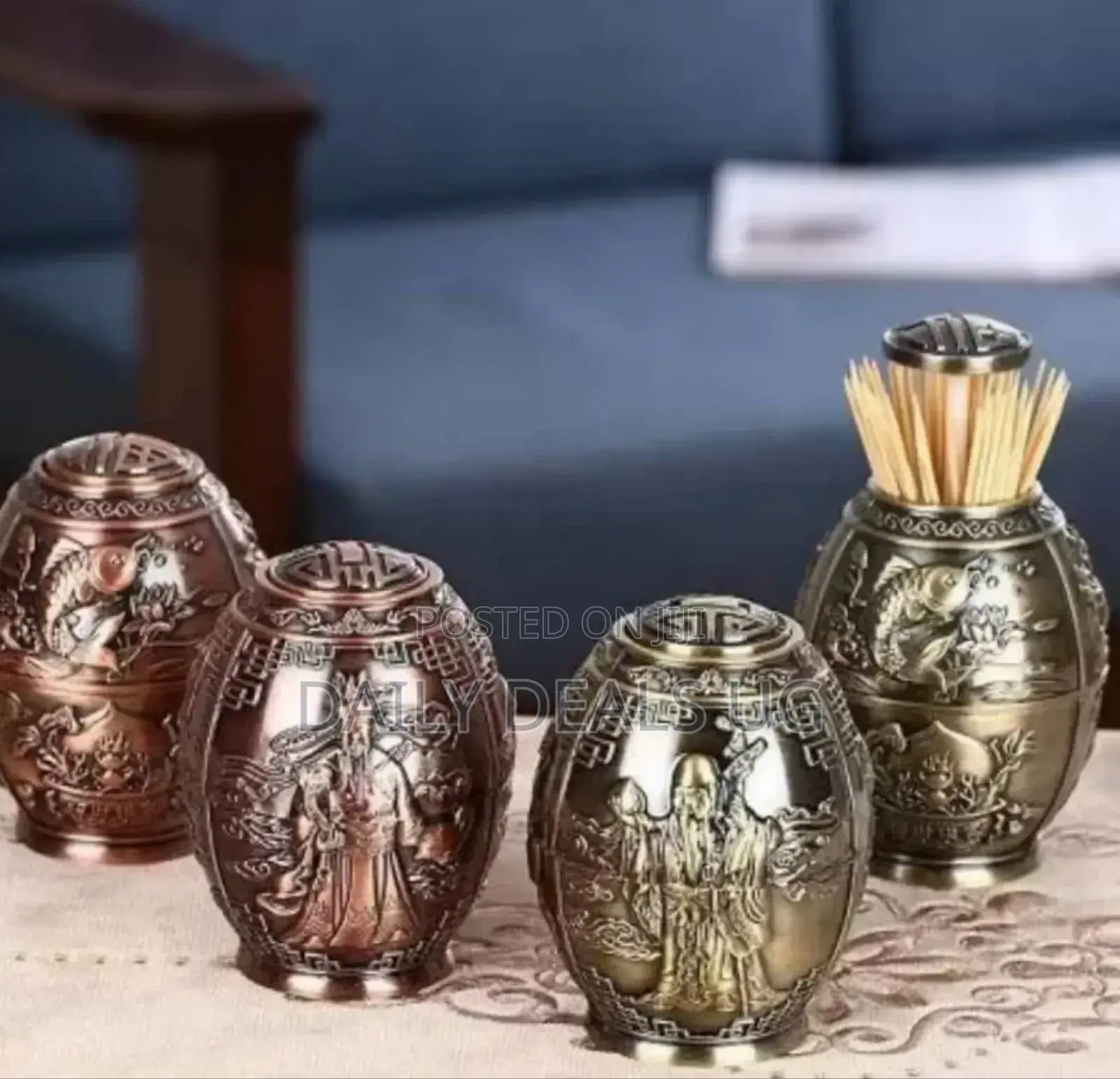 Metallic Toothpicks Holder