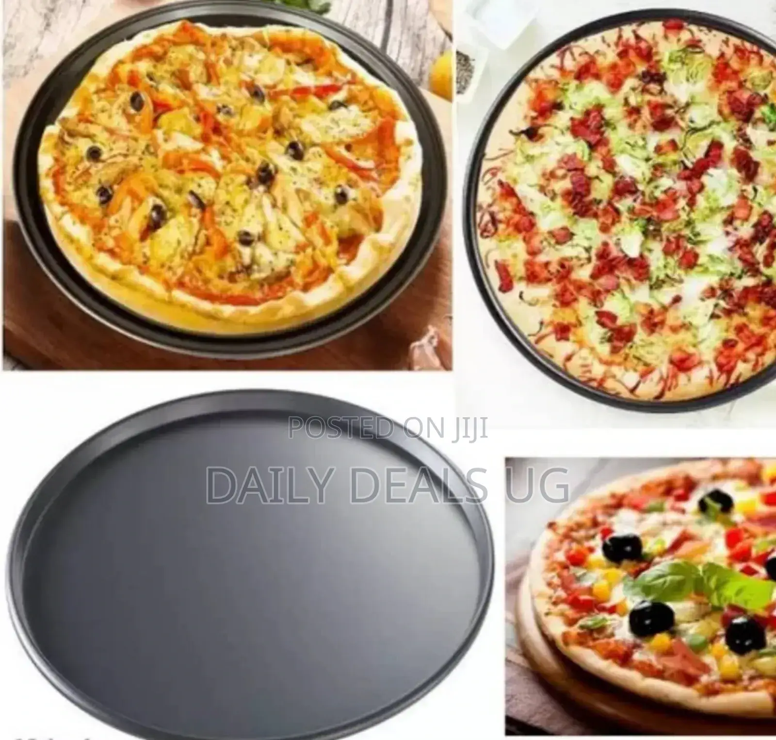 Black Round Pizza Tray