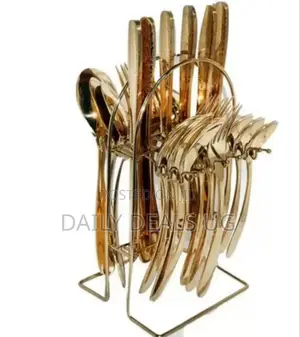 Gold Cutlery Holder