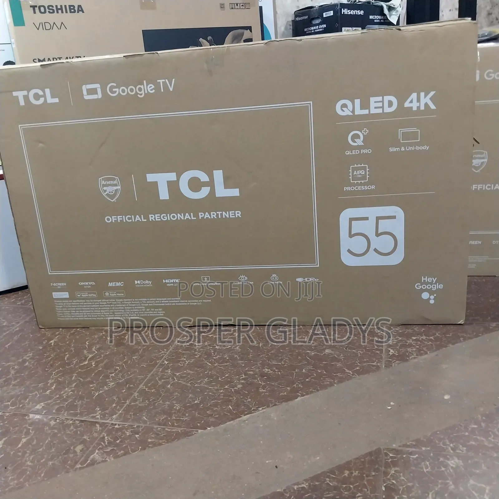 QLED 55 TCL Smart Digital Flat Screen Flameless.