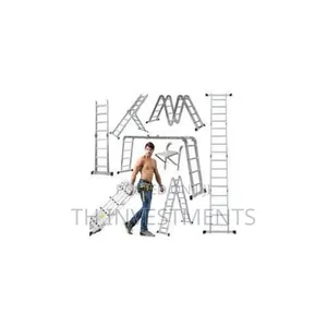 4x4 Multi-Purpose Aluminium Folding Ladder - Silver