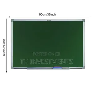 60x90cm White Chalk Board With Duster and Marker -Green