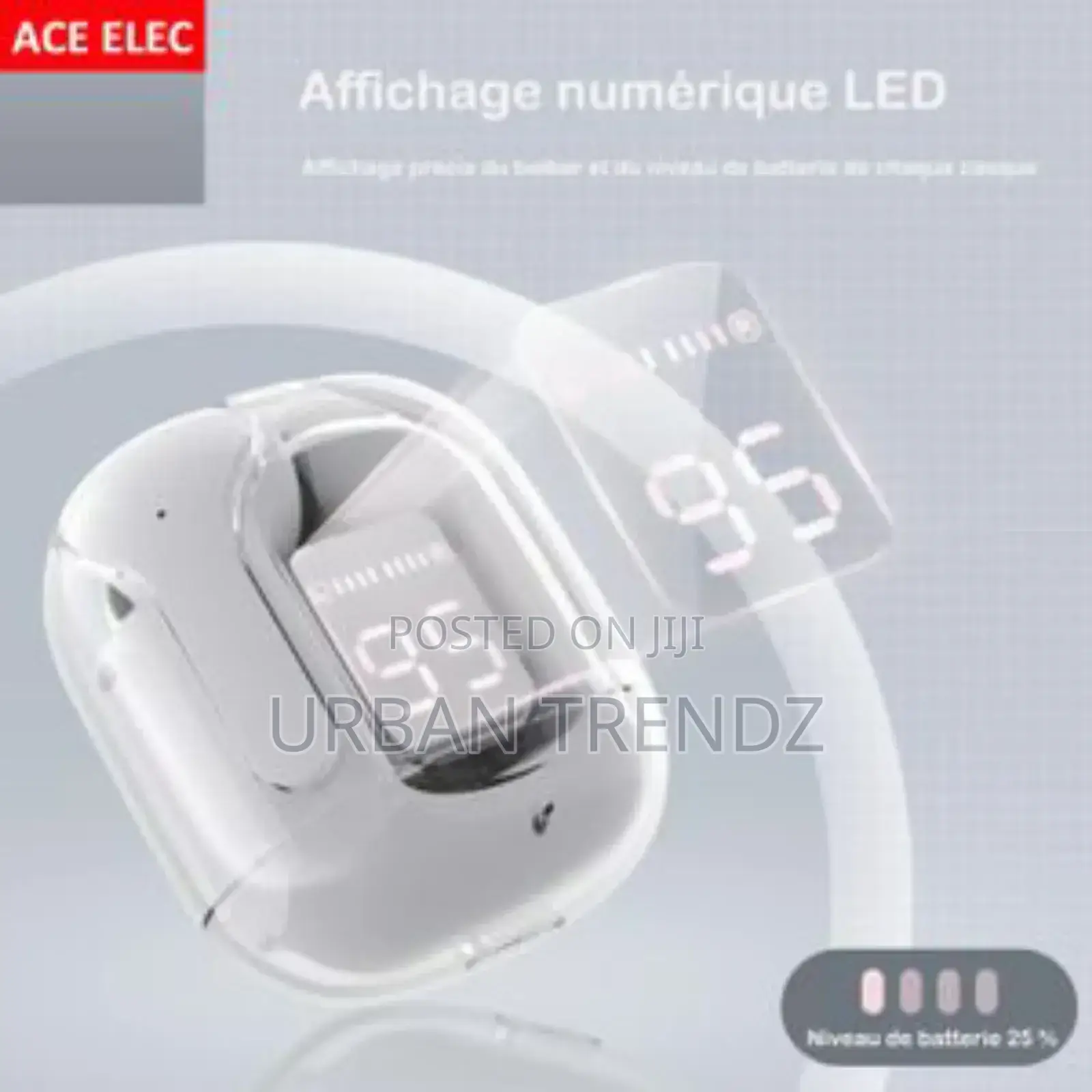 Ace Elec BT 5.3 ENC Mini Crystal Earbuds 25hours Playtime