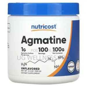 Nutricost, Agmatine, Unflavored, Stim Free 100 Servings