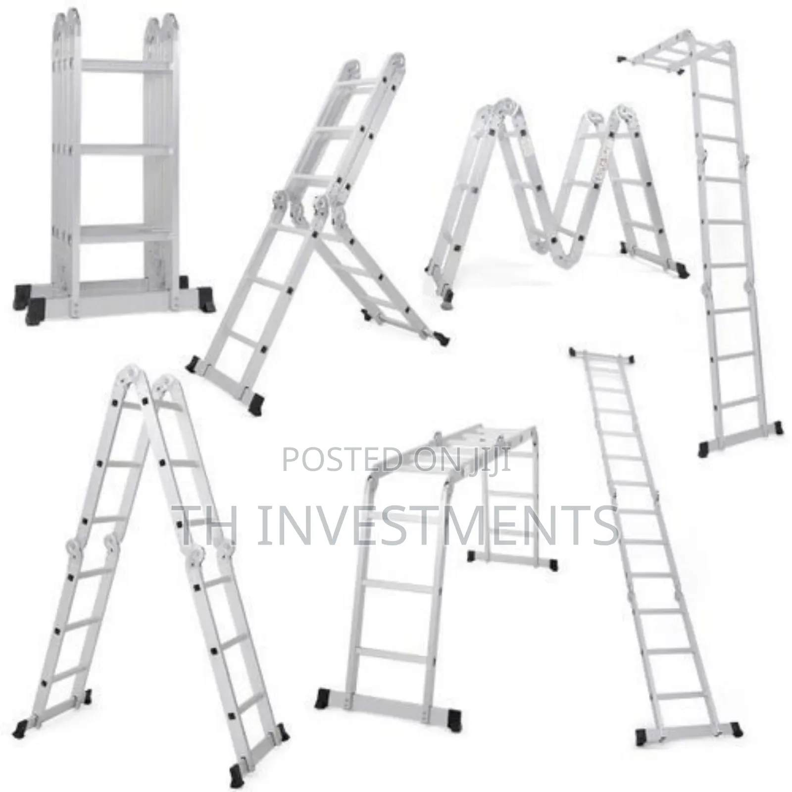 3x4 Multi-Purpose Aluminum Folding Ladder - Silver