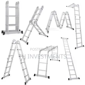 3x4 Multi-Purpose Aluminum Folding Ladder - Silver