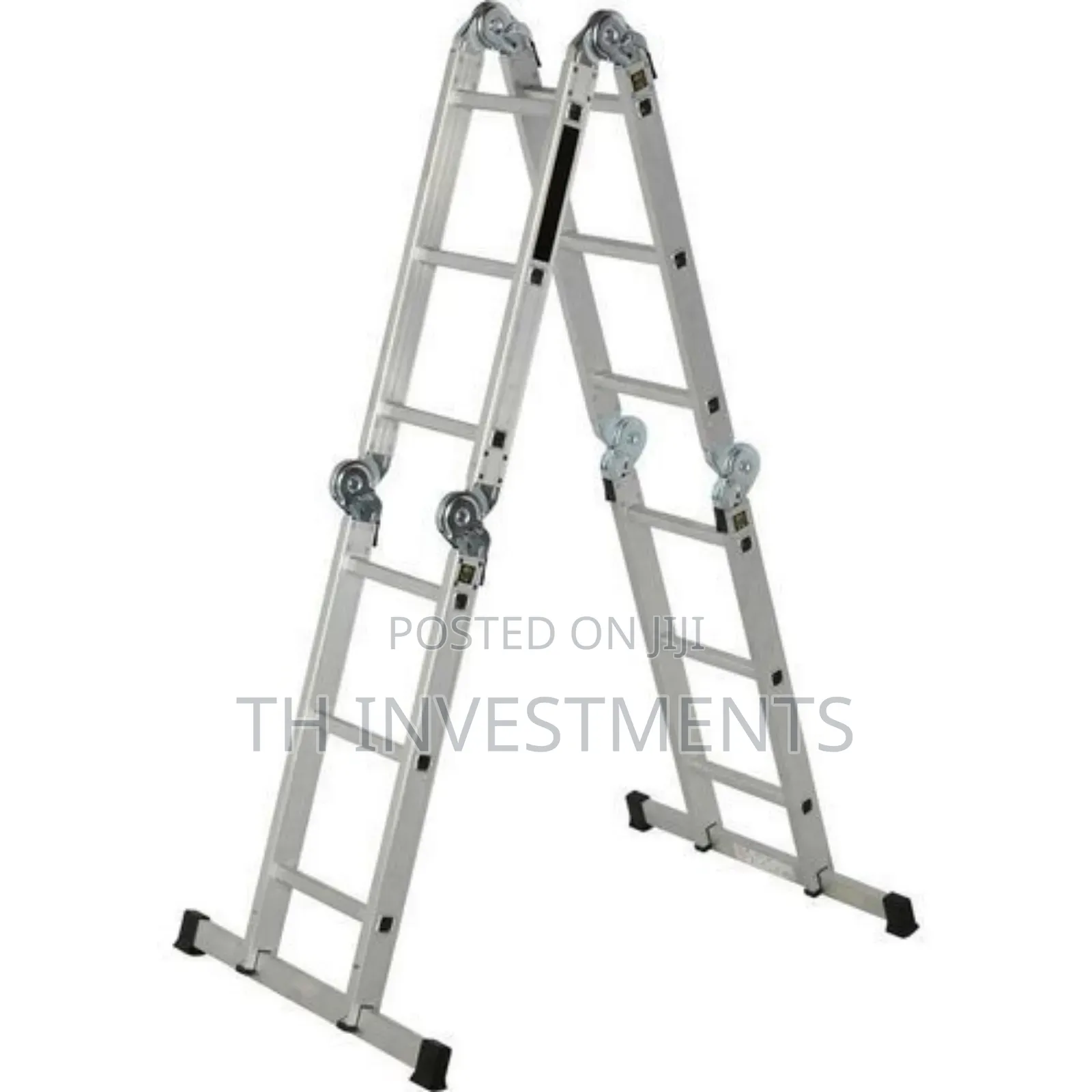 3x4 Multi-Purpose Aluminum Folding Ladder - Silver
