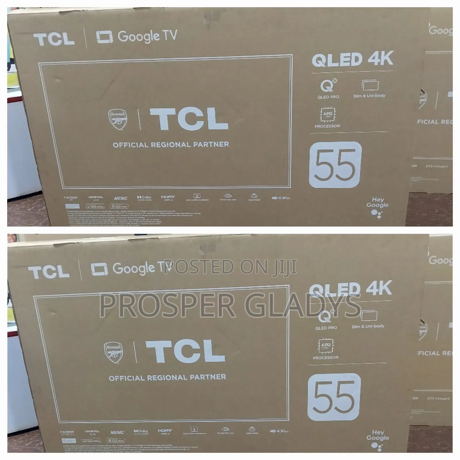 QLED 55 TCL Smart Digital Flat Screen Flameless.