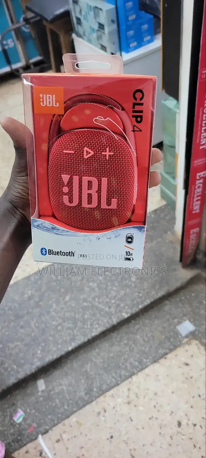 Red Clip 4 JBL Harman Speaker/Bluetooth JBL Speaker
