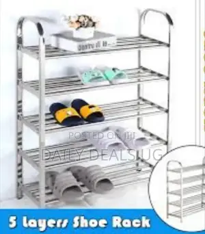 5 Layer Metallic Shoe Rack
