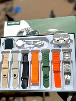 11 in 1 Wisme Smart Watch Set With, 7pair Straps, Waterproof