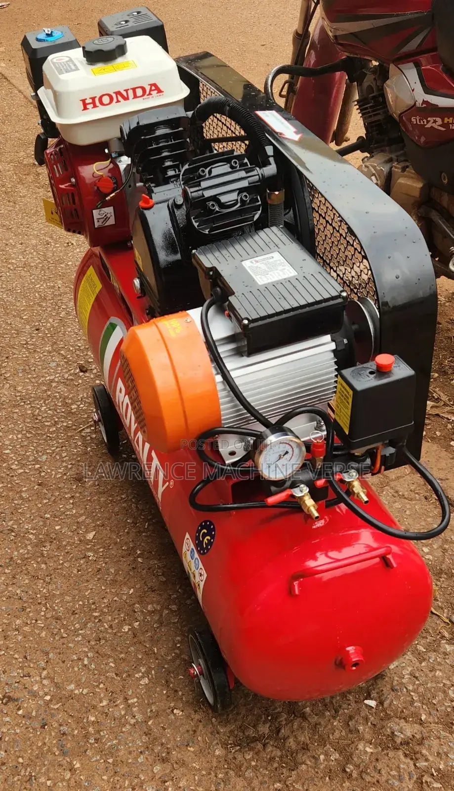 Gasoline and Electric Compressor 150 L 2HP