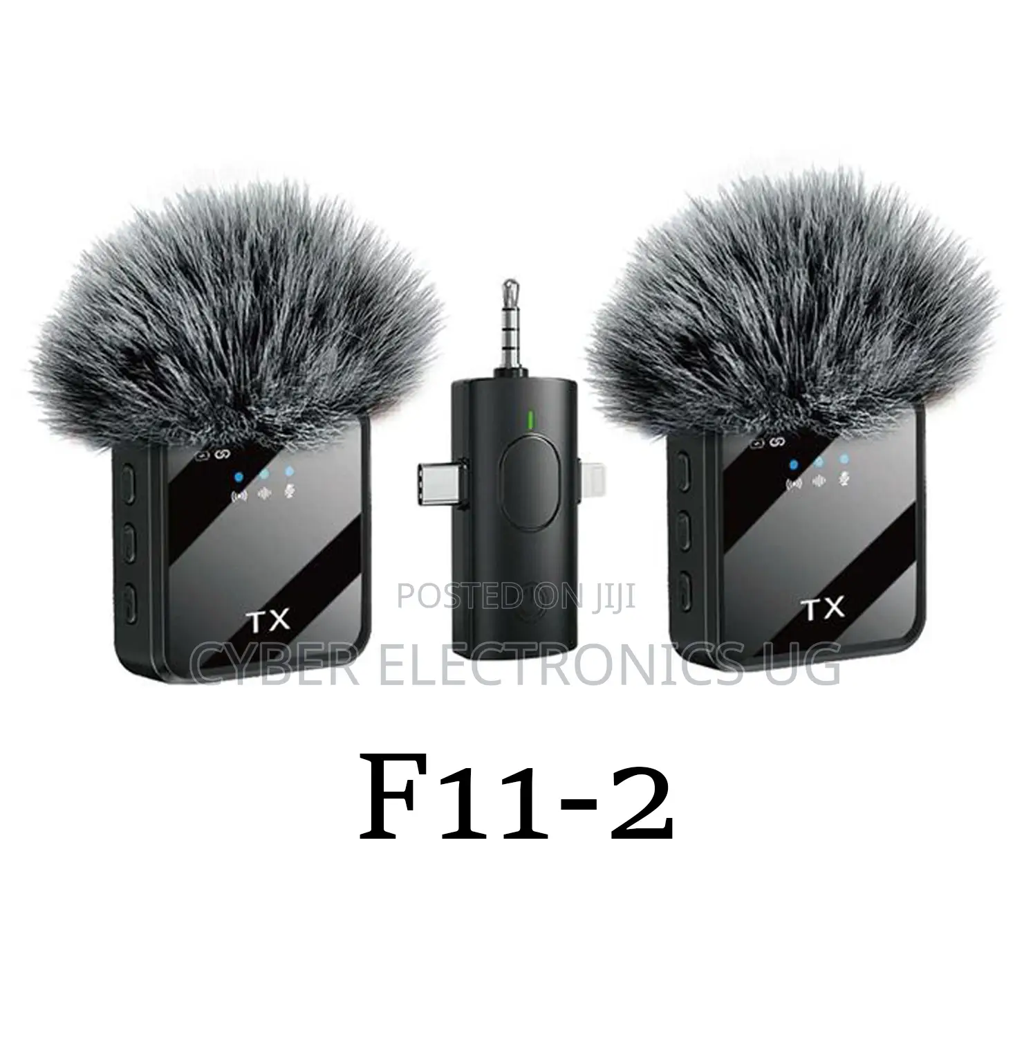 F11-2 3 In1 Wireless Collar Clip Microphone for Interview