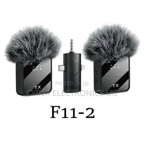 F11-2 3 In1 Wireless Collar Clip Microphone for Interview