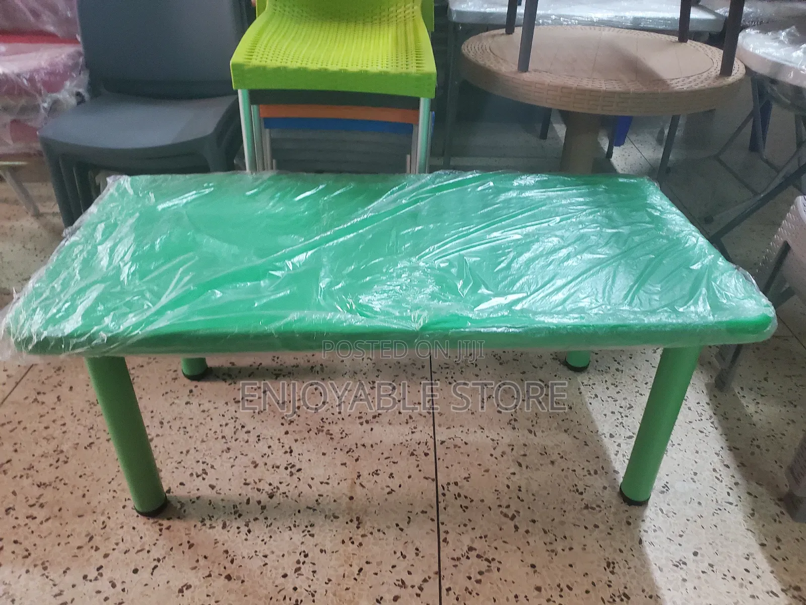 Green Modern Plastic Kids Table 120cm*60cm