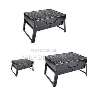 Foldable Black Portable BBQ Grill
