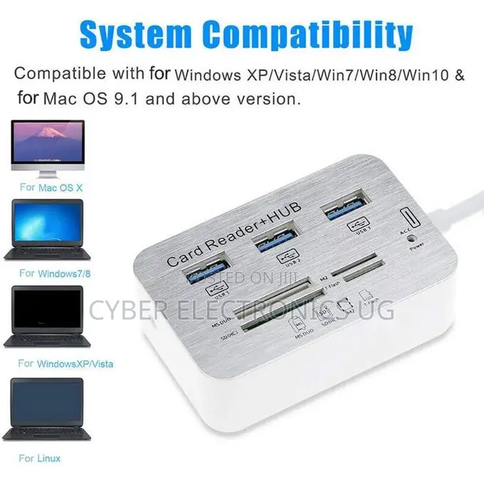 3.0 Usb Hub Sd M2 Tf Card Reader With 3 Usb Portss