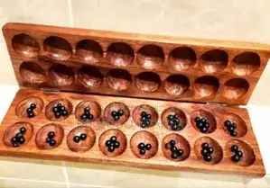 Foldable Mweso Wooden Board Game